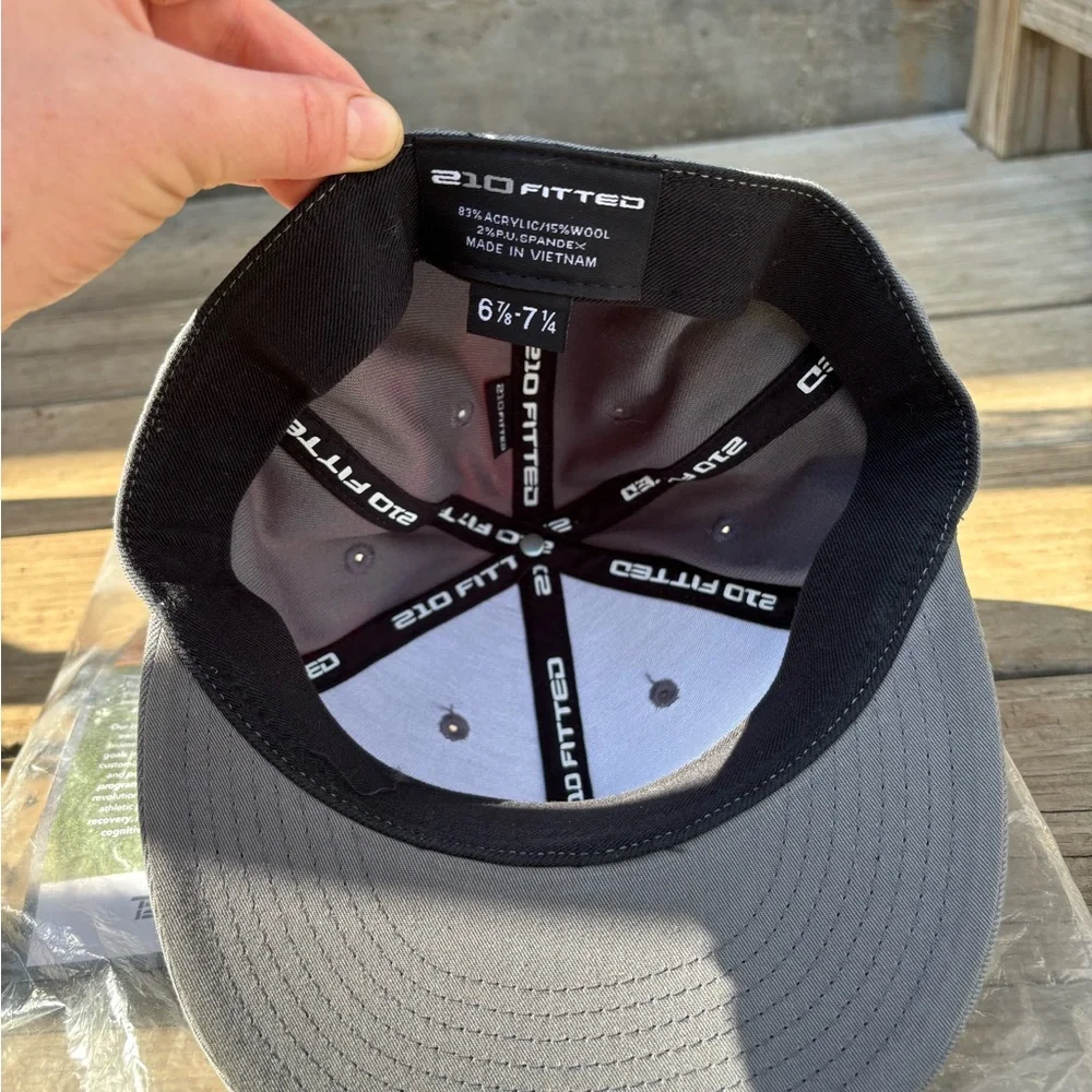 TB12 Gray Fitted Hat Tom Brady, Size: 6 7/8 - 7 1/4 - Picture 2 of 8
